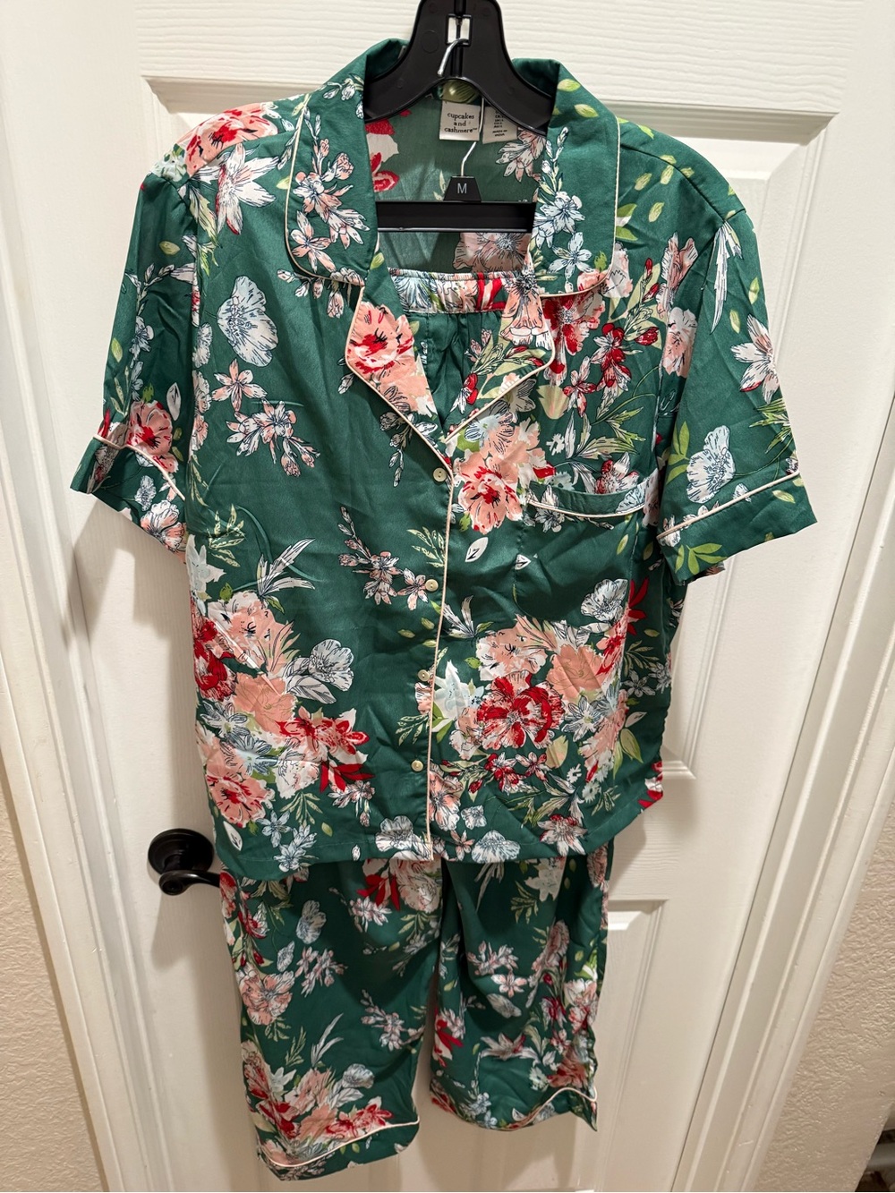 cupcakes & cashmere Green Floral Lounge Set Pajama set summer